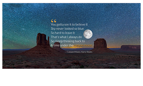 canyon moon